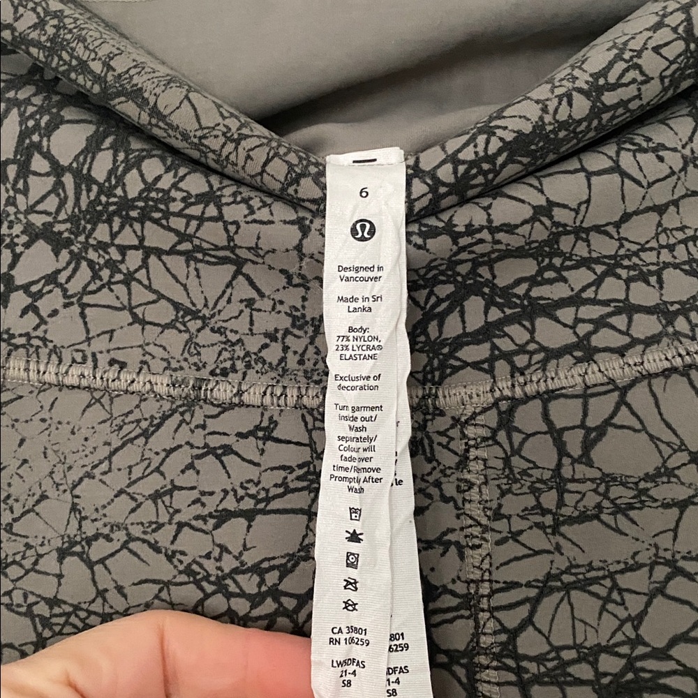 Lululemon Wunder Train High-Rise Tight 25"  Rover Black Crackle Print Sz 6 - Picture 4 of 10